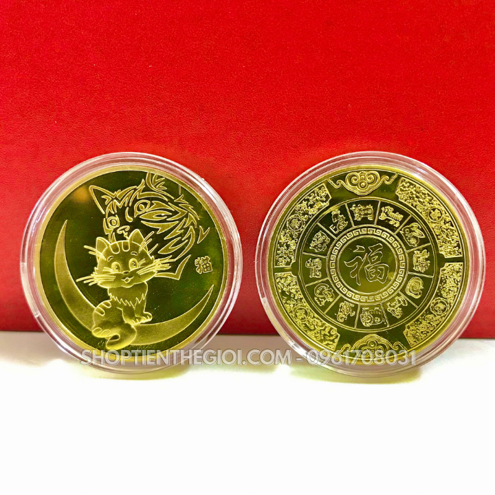 Xu Con Mèo Mạ Vàng